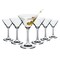 Set of 6 Small Stem Martini Glasses for Cocktails, Desserts, Margaritas, Classic Barware Accessories (5oz)